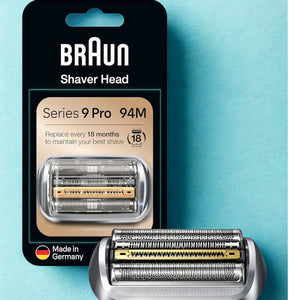 Braun Shaver Replacement Head 92S Silver Compatible with Braun Series 9 Shavers