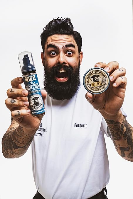 Reuzel Wood and Spice Beard Balm - All-In-One Treatment for a Fresh, Polished Beard - Conditioning, Sculpting, and Shaping Moisturizer with Shea Butter and Argan Oil - Woody Spice Fragrance