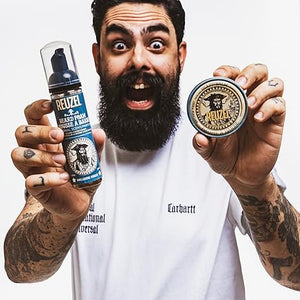 Reuzel Wood and Spice Beard Balm - All-In-One Treatment for a Fresh, Polished Beard - Conditioning, Sculpting, and Shaping Moisturizer with Shea Butter and Argan Oil - Woody Spice Fragrance